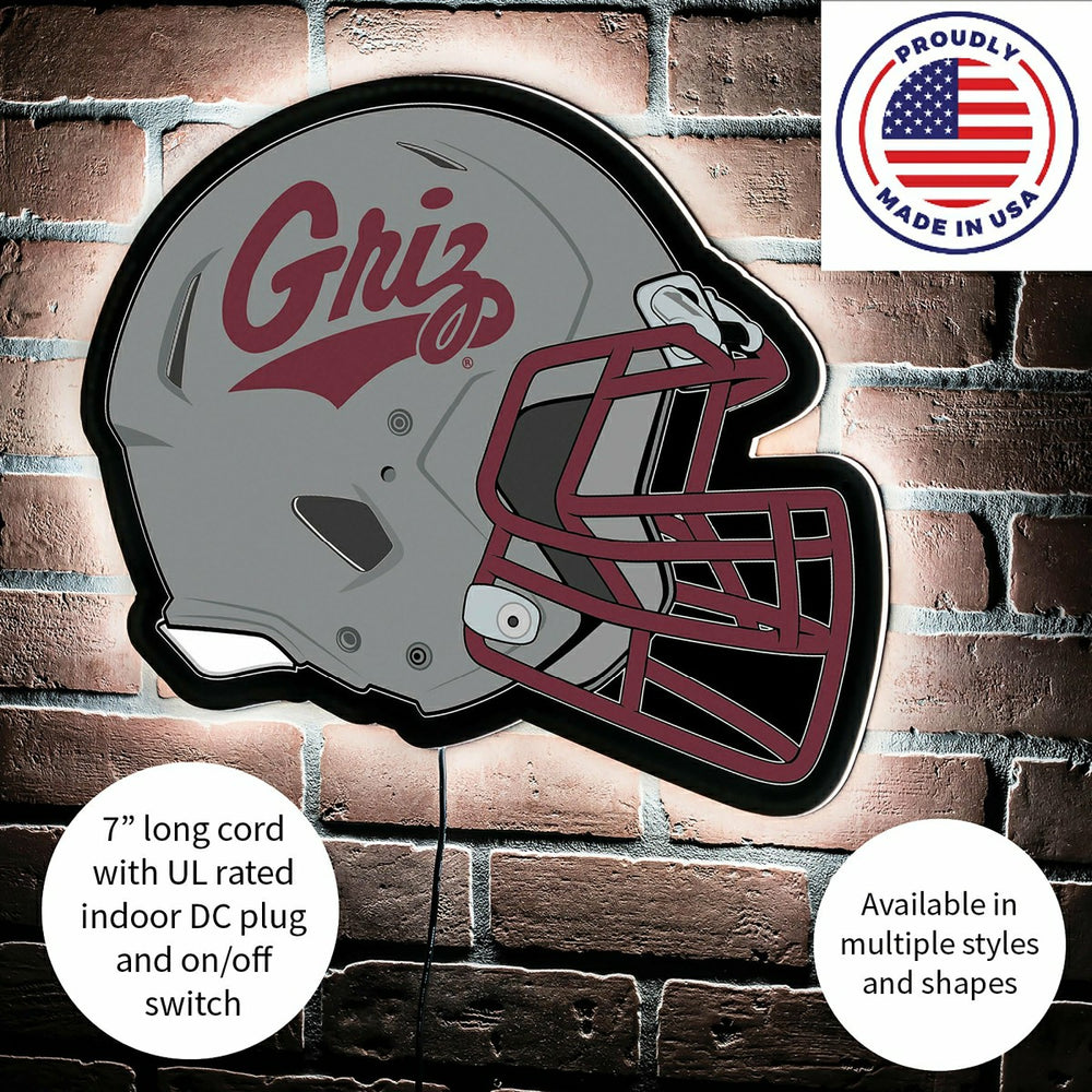 LED Wall Decor, Helmet, University of Montana, Collegiate, Home