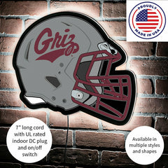 LED Wall Decor, Helmet, University of Montana, Collegiate, Home