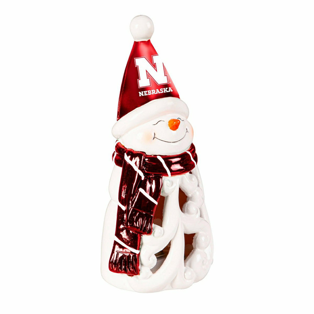 University of Nebraska Snowman LED Statuary, 8", Collegiate, Home
