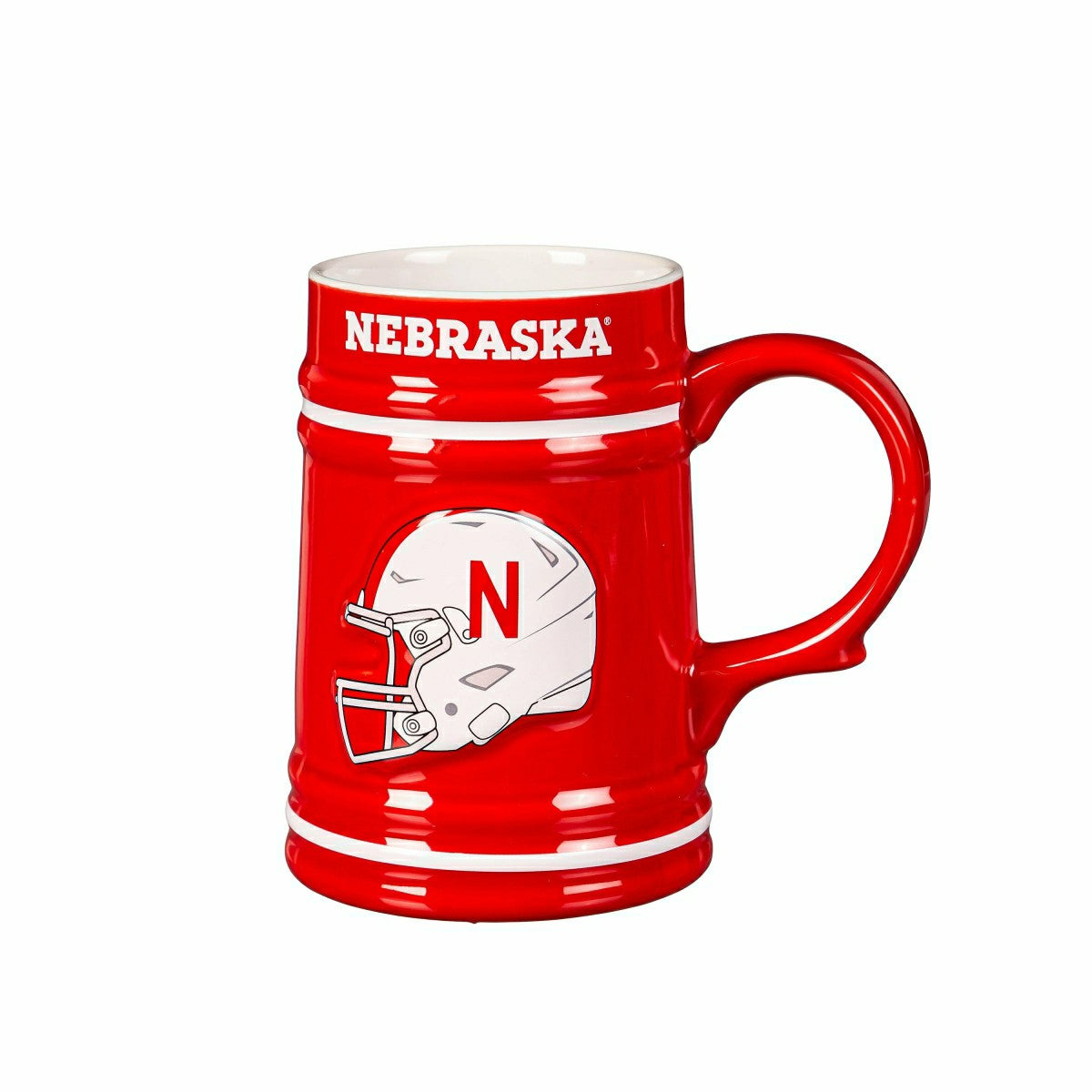 University of Nebraska Ceramic Stein Cup, 24oz, Collegiate, Home