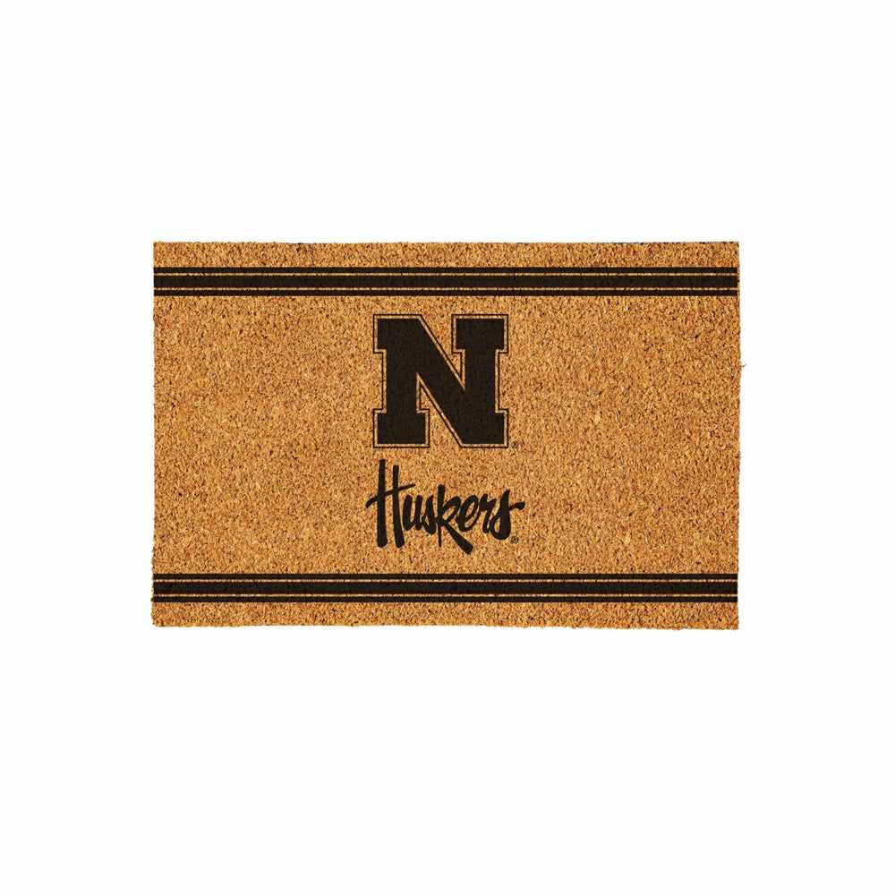 University of Nebraska Large One Color Coir Mat, 36"x24", Collegiate