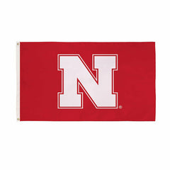 University of Nebraska Single Sided Estate Flag with 2 Grommets, 3'x5', Collegiate, Home