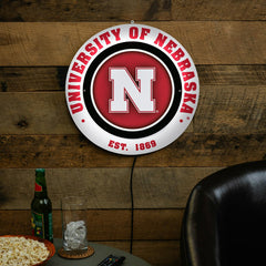 University of Nebraska, Metal Lite, Round, Collegiate