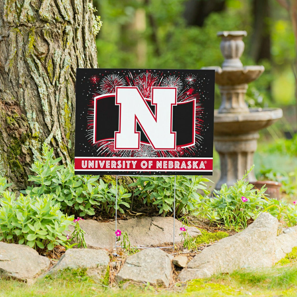 University of Nebraska Yard Sign, Patriotic, Collegiate, Home