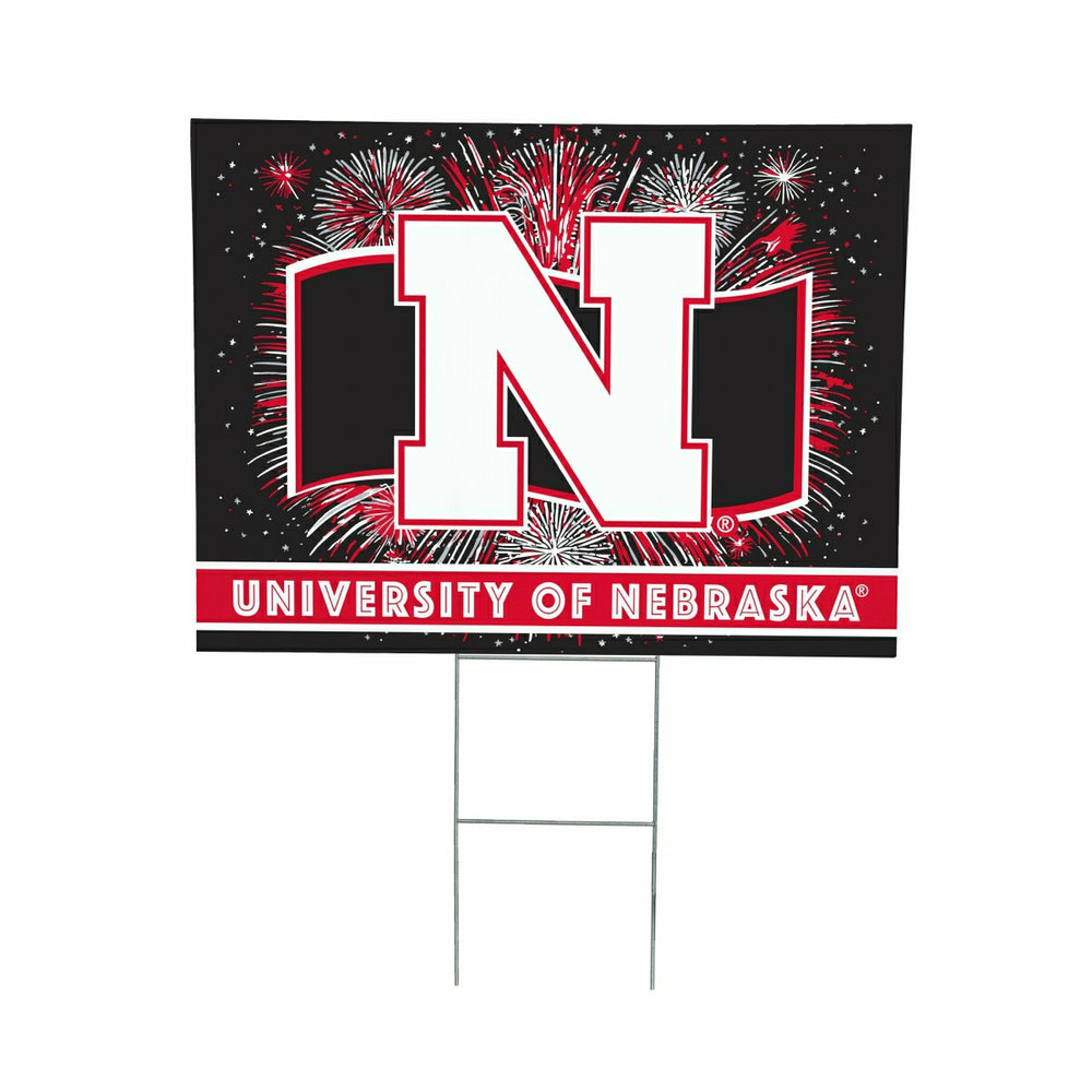 University of Nebraska Yard Sign, Patriotic, Collegiate, Home