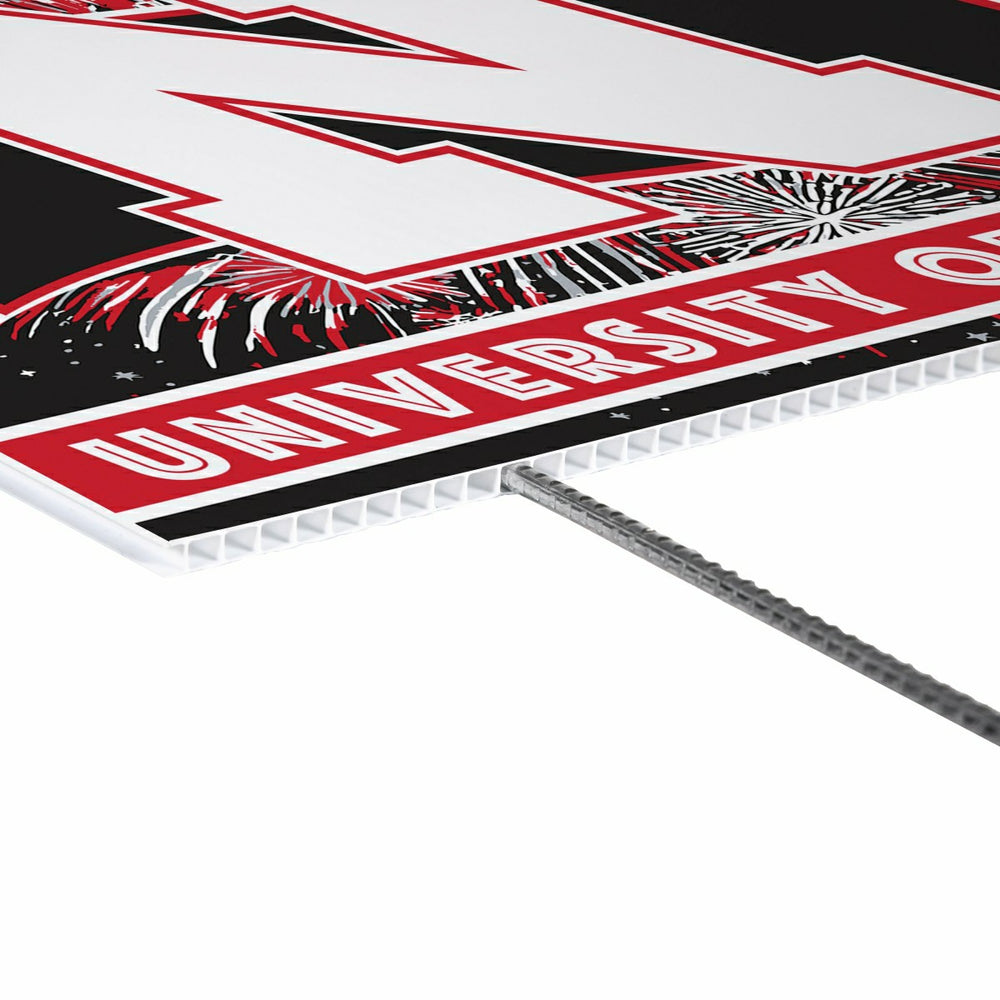 University of Nebraska Yard Sign, Patriotic, Collegiate, Home