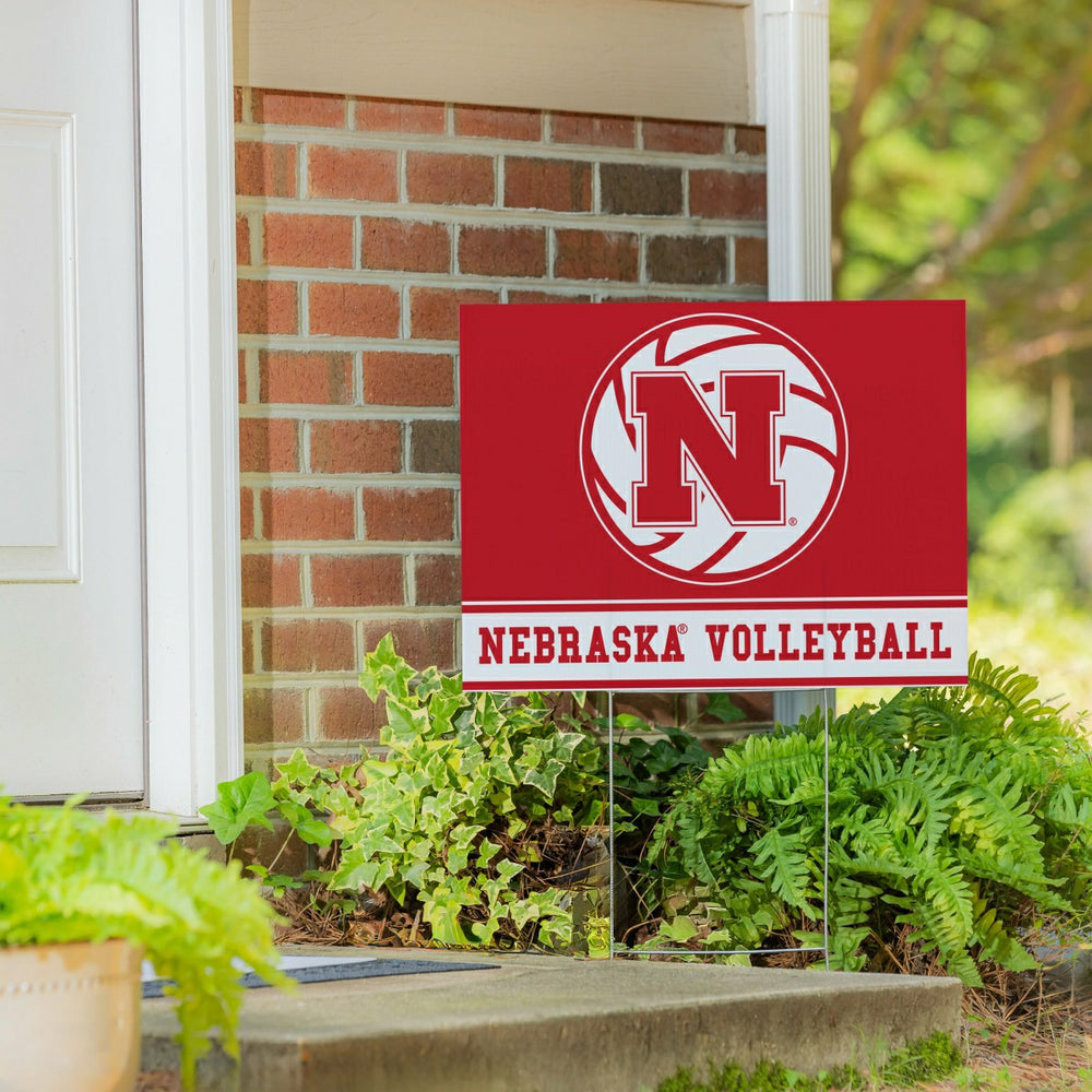 University of Nebraska Yard Sign, Volleyball, Collegiate, Home