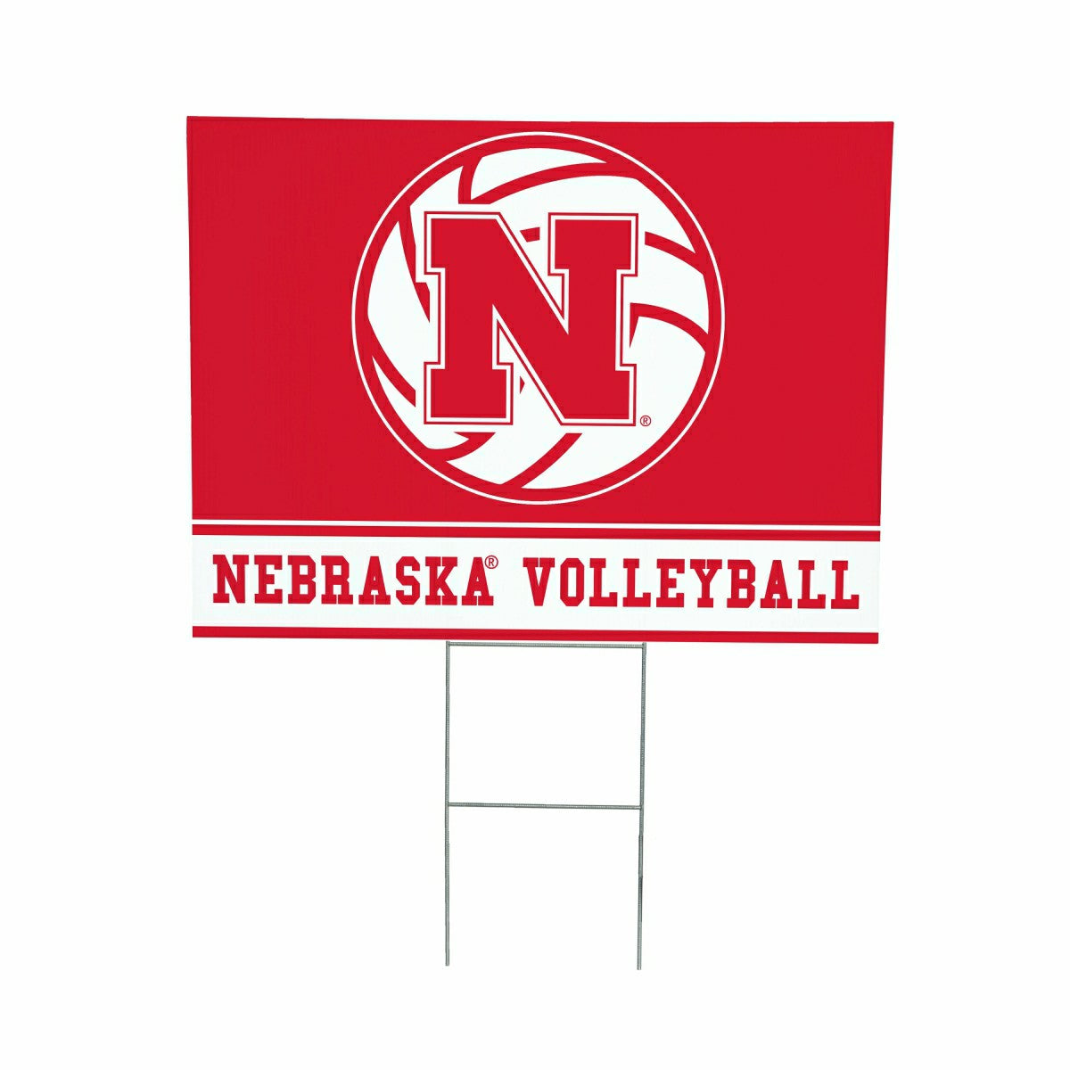 University of Nebraska Yard Sign, Volleyball, Collegiate, Home