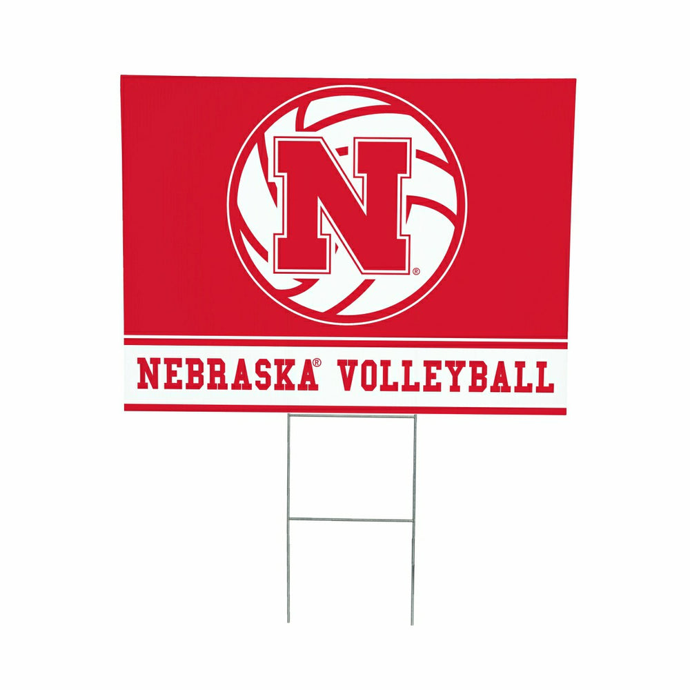 University of Nebraska Yard Sign, Volleyball, Collegiate, Home