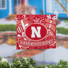 University of Nebraska Yard Sign, Holiday, Collegiate, Home