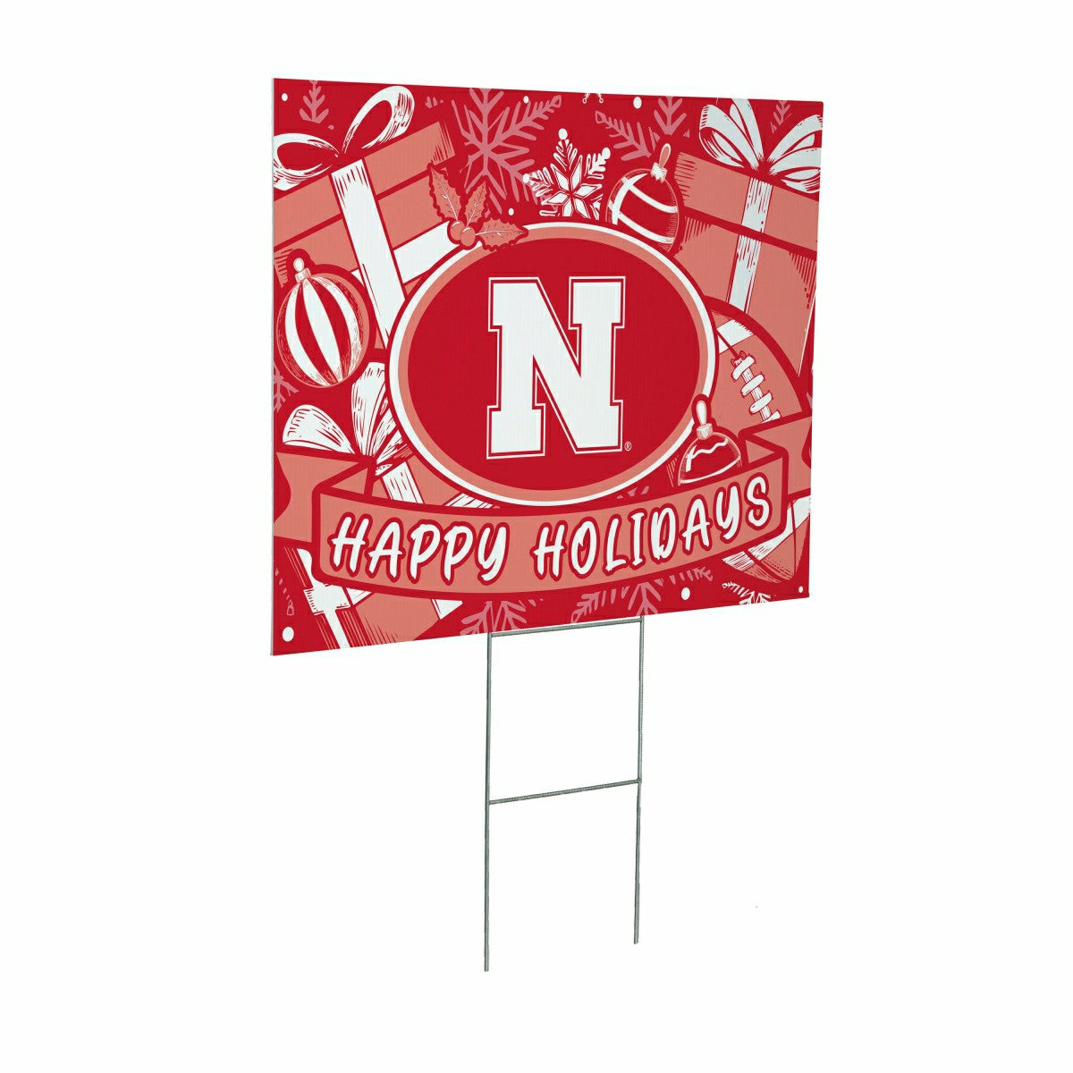 University of Nebraska Yard Sign, Holiday, Collegiate, Home