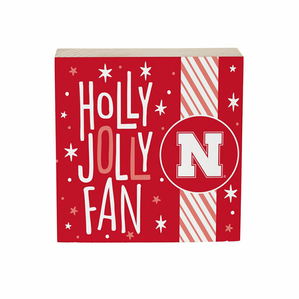University of Nebraska Block, Holiday, 6x6, Collegiate, Home