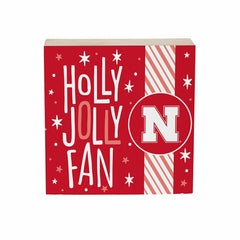 University of Nebraska Block, Holiday, 6x6, Collegiate, Home