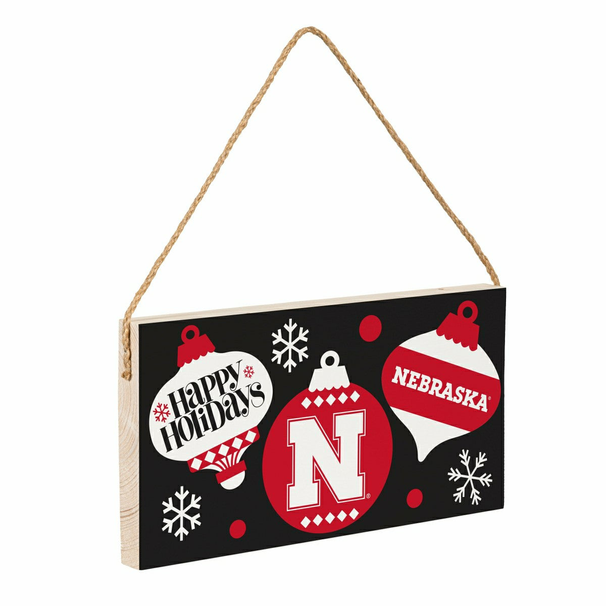 University of Nebraska Holiday Wood Wall Sign, 6x11, Collegiate, Home