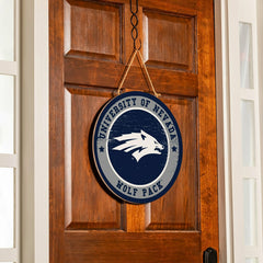 University of Nevada Round Door Décor with Hanging Rope, 18x18, Collegiate, Home