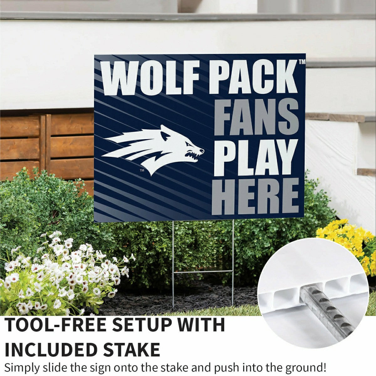 University of Nevada Coroplast Yard Sign "Fans Play Here", Collegiate, Home