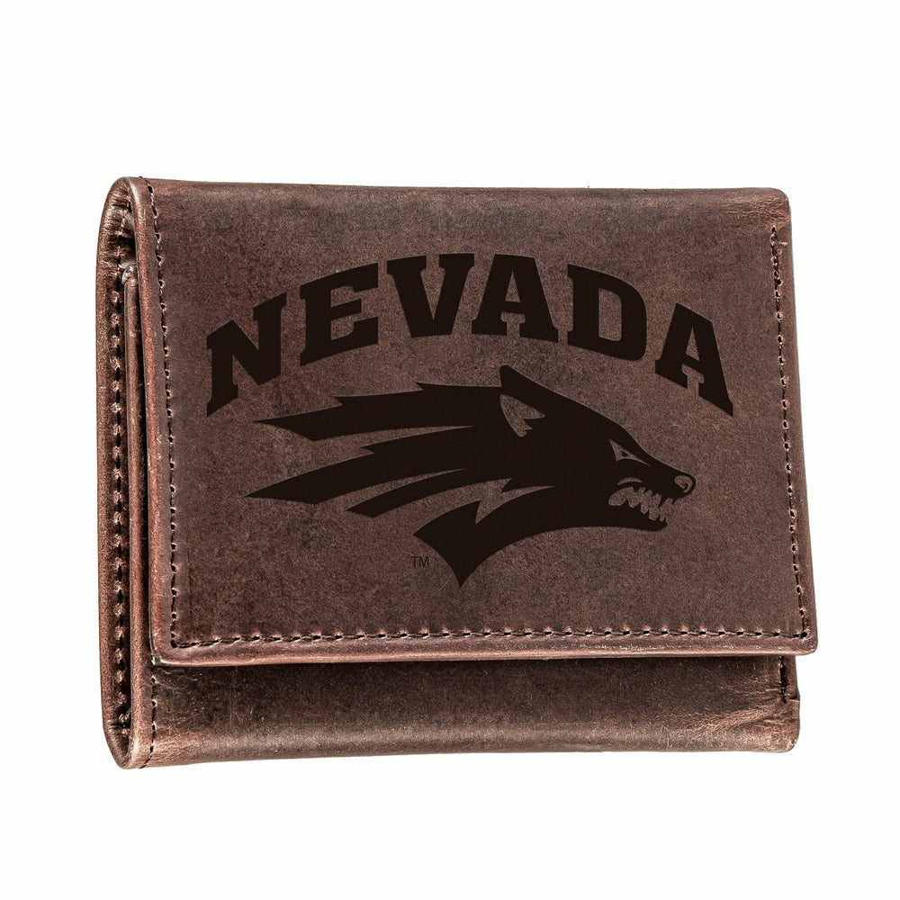 University of Nevada, Reno, Tri-Fold Wallet, Brown, CH, 100% Genuine L, Collegiate, Home