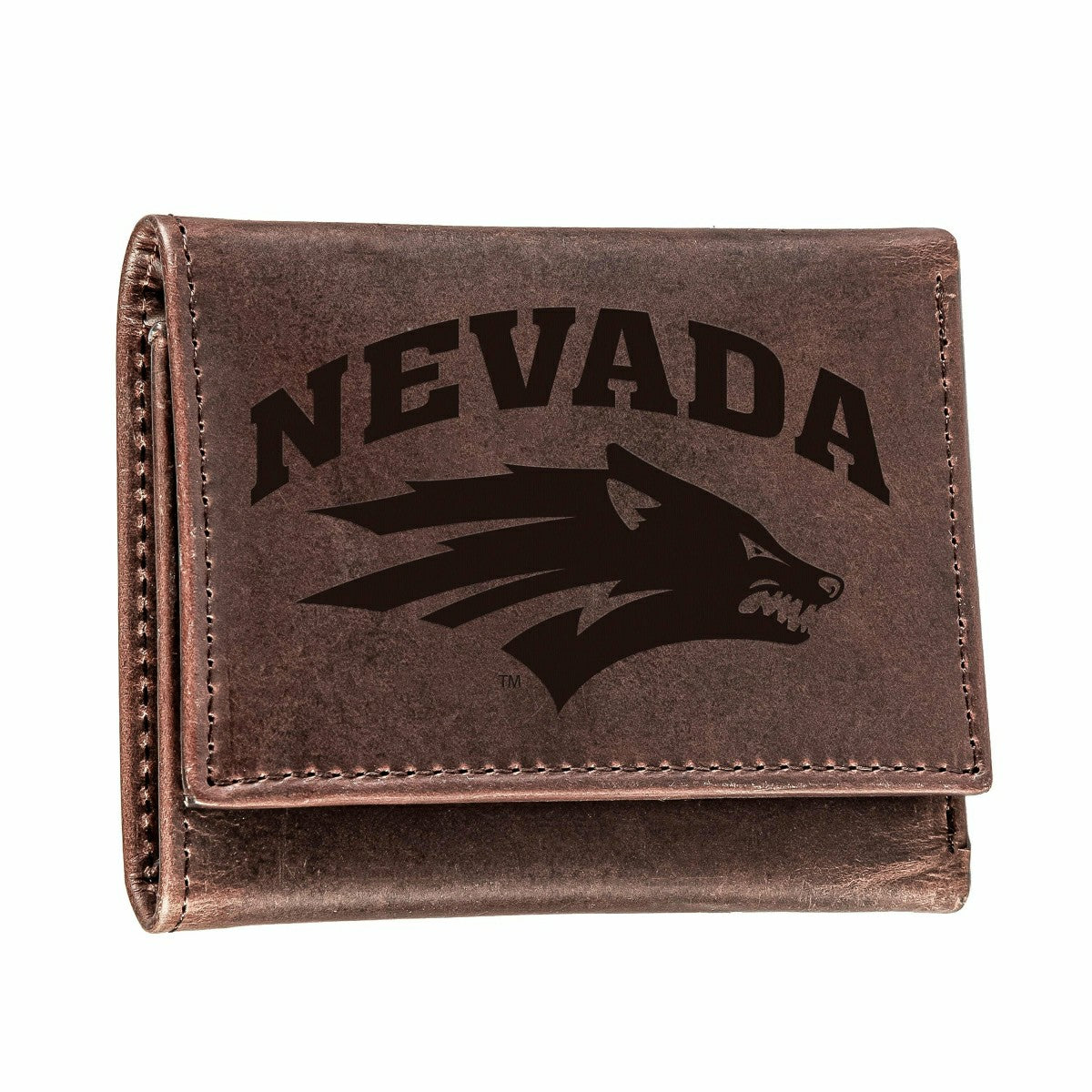 University of Nevada, Reno, Tri-Fold Wallet, Brown, CH, 100% Genuine L, Collegiate, Home