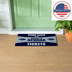 28" x 16" PVC Trapper Mat, Come Back with Tickets, University of Nevad, Collegiate