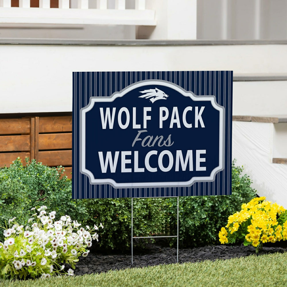 University of Nevada Coroplast Yard Sign, "Fans Welcome", Collegiate, Home