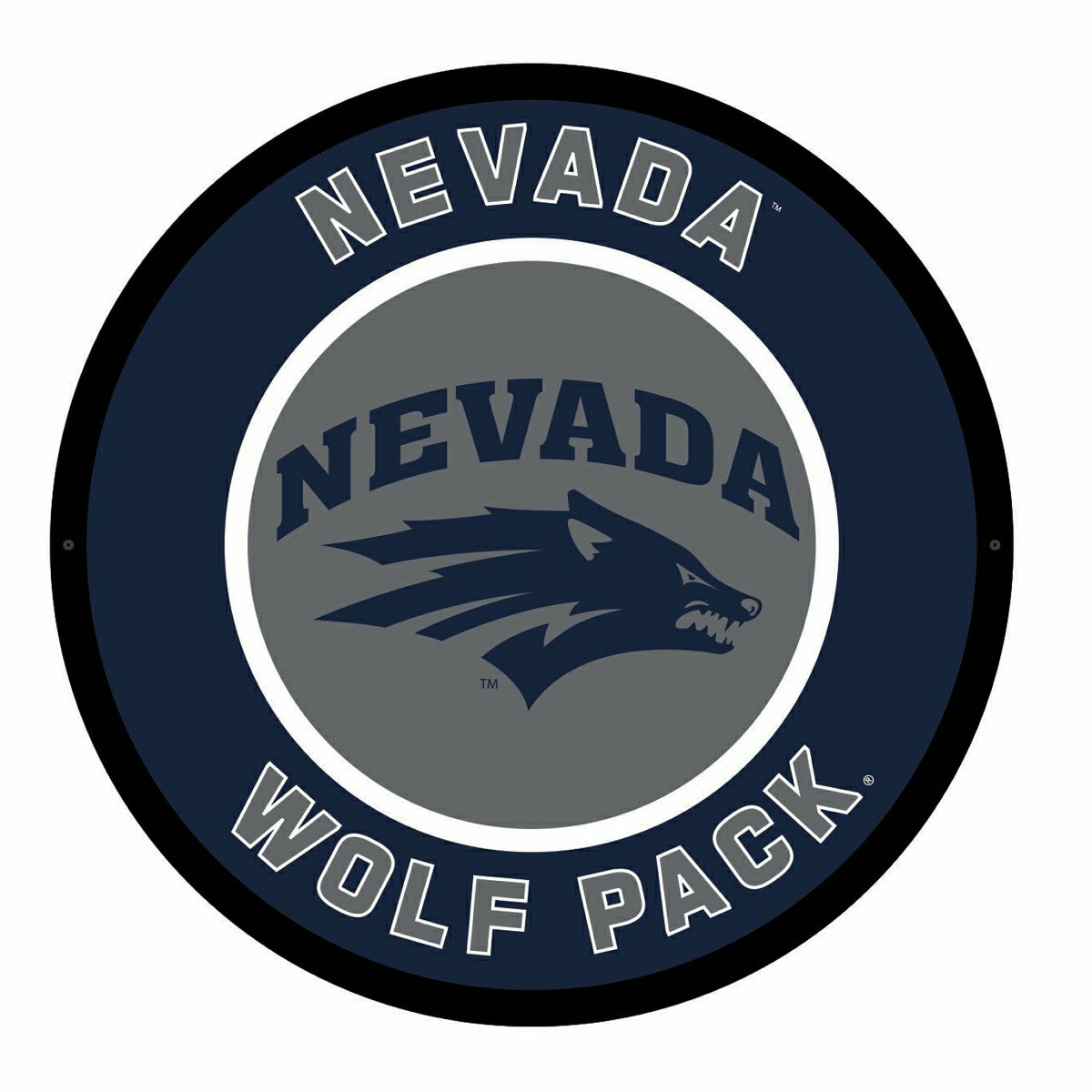 LED Wall Decor, Round, University of Nevada, Collegiate, Home