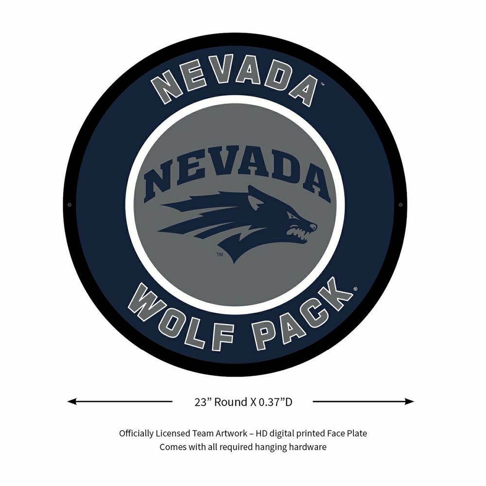 LED Wall Decor, Round, University of Nevada, Collegiate, Home