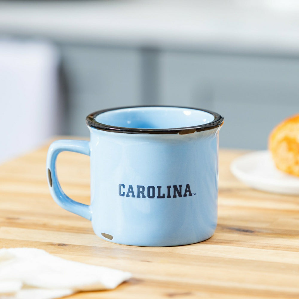 University of North Carolina Ceramic Camp Cup with Enamel Finish, 14oz, Collegiate, Home