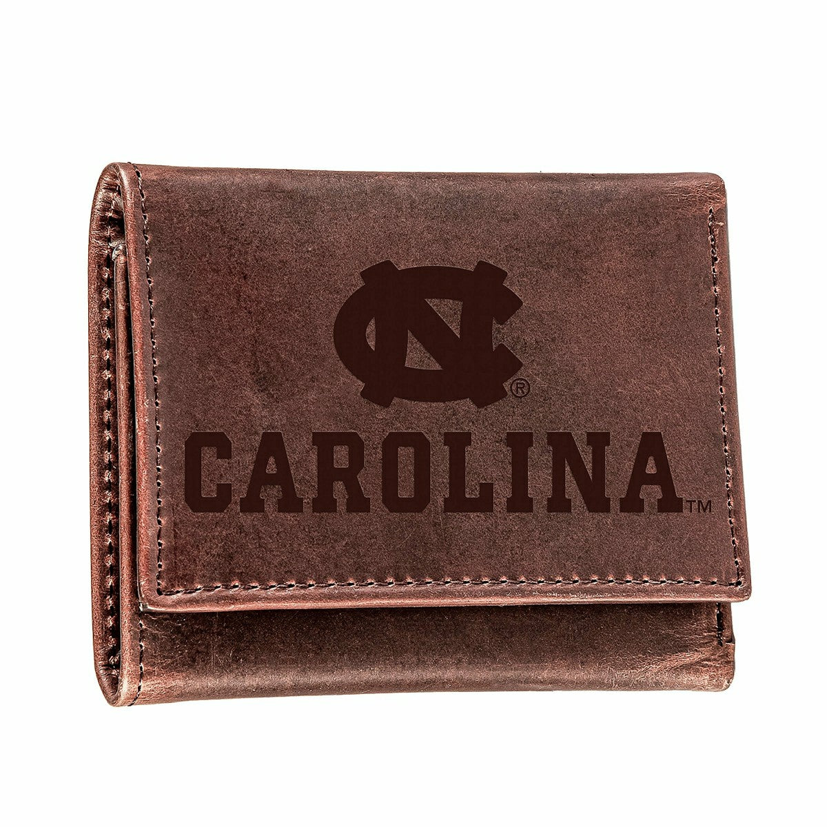University of North Carolina, Tri-Fold Wallet, Brown, CH, 100% Genuine, Collegiate, Home