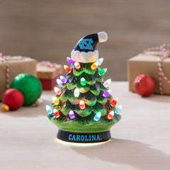 8" LED Ceramic Christmas Tree, University of North Carolina, Collegiate, Home
