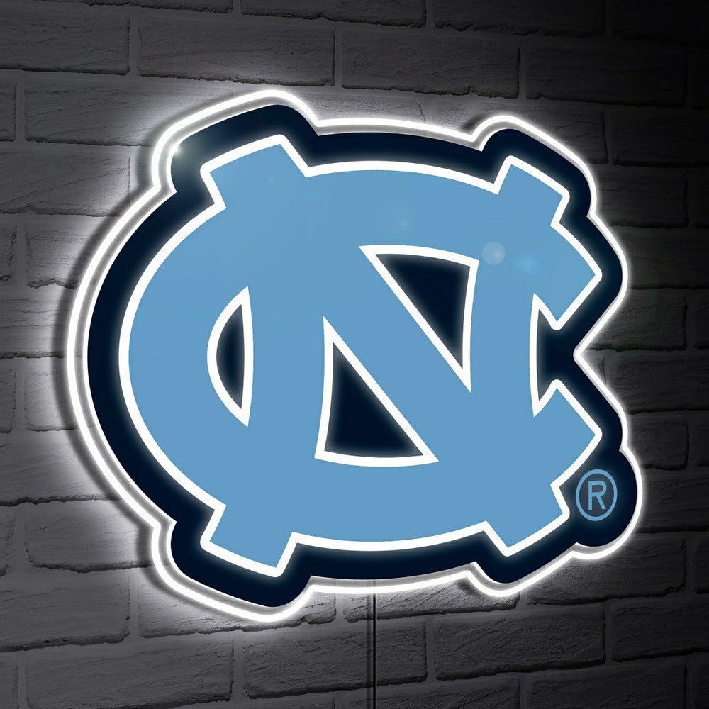 North Carolina Tar Heels LED Wall Decor, Glazelite, Logo, Collegiate, Home