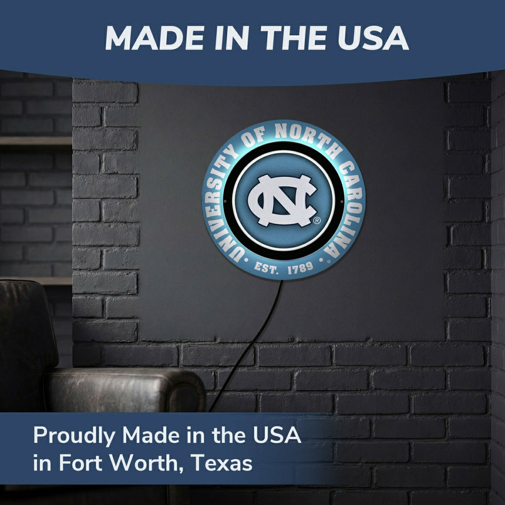 University of North Carolina, Metal Lite, Round, Collegiate