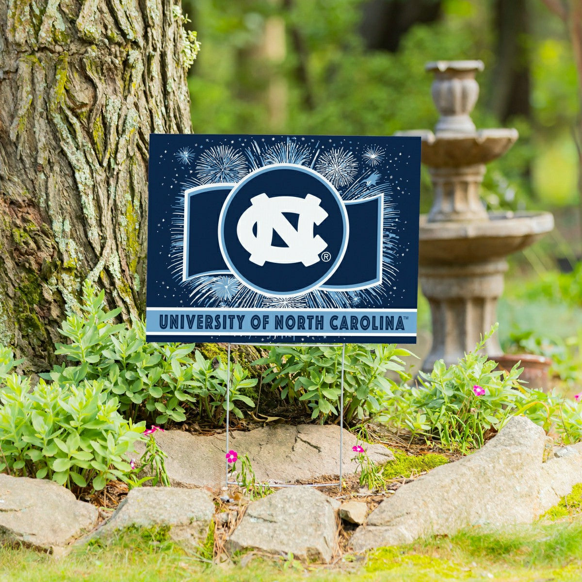 University of North Carolina Yard Sign, Patriotic, Collegiate, Home