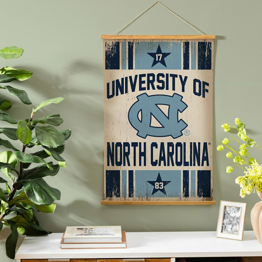 University of North Carolina, Canvas Wall Tapestry, Medium, 36x24, Collegiate, Home