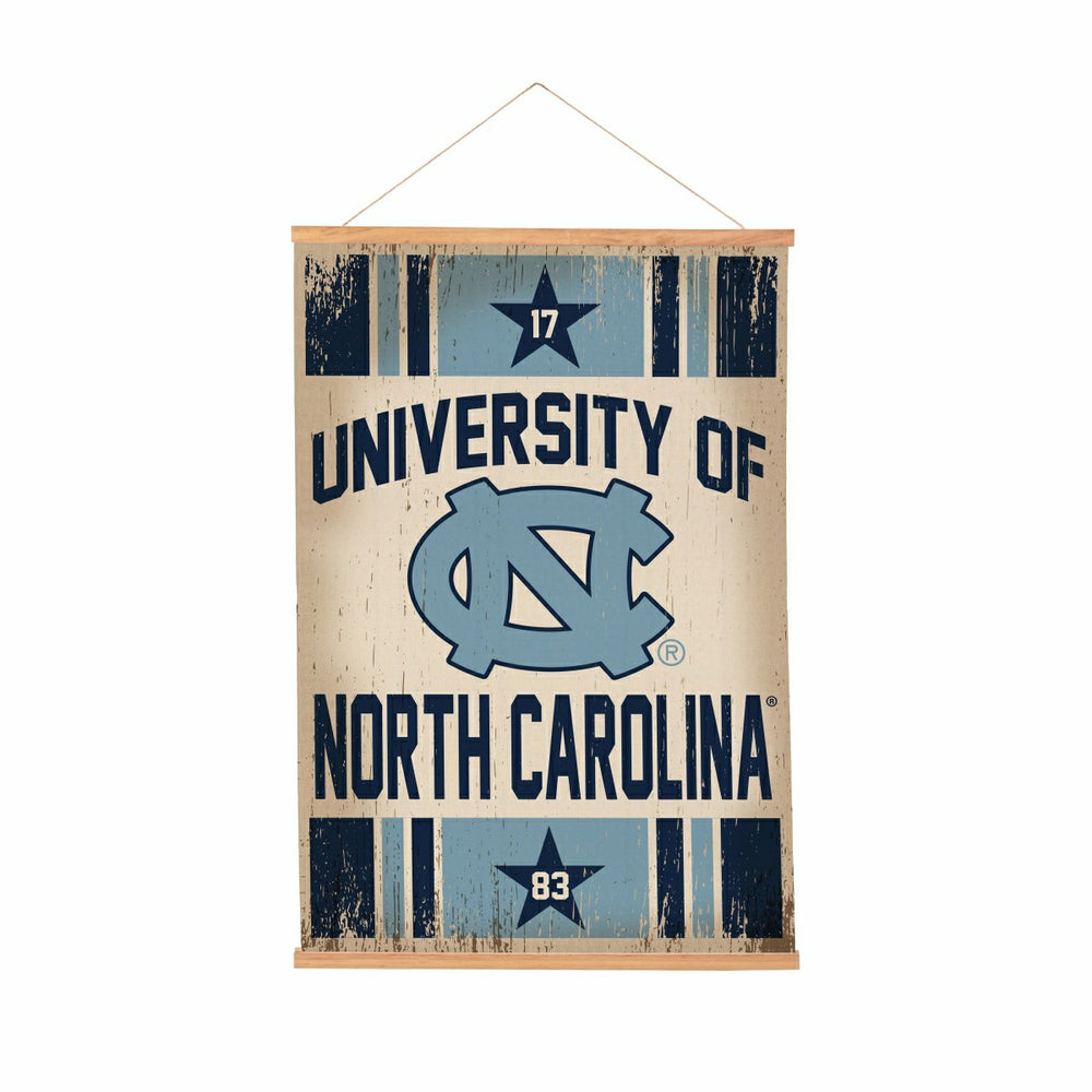 University of North Carolina, Canvas Wall Tapestry, Medium, 36x24, Collegiate, Home