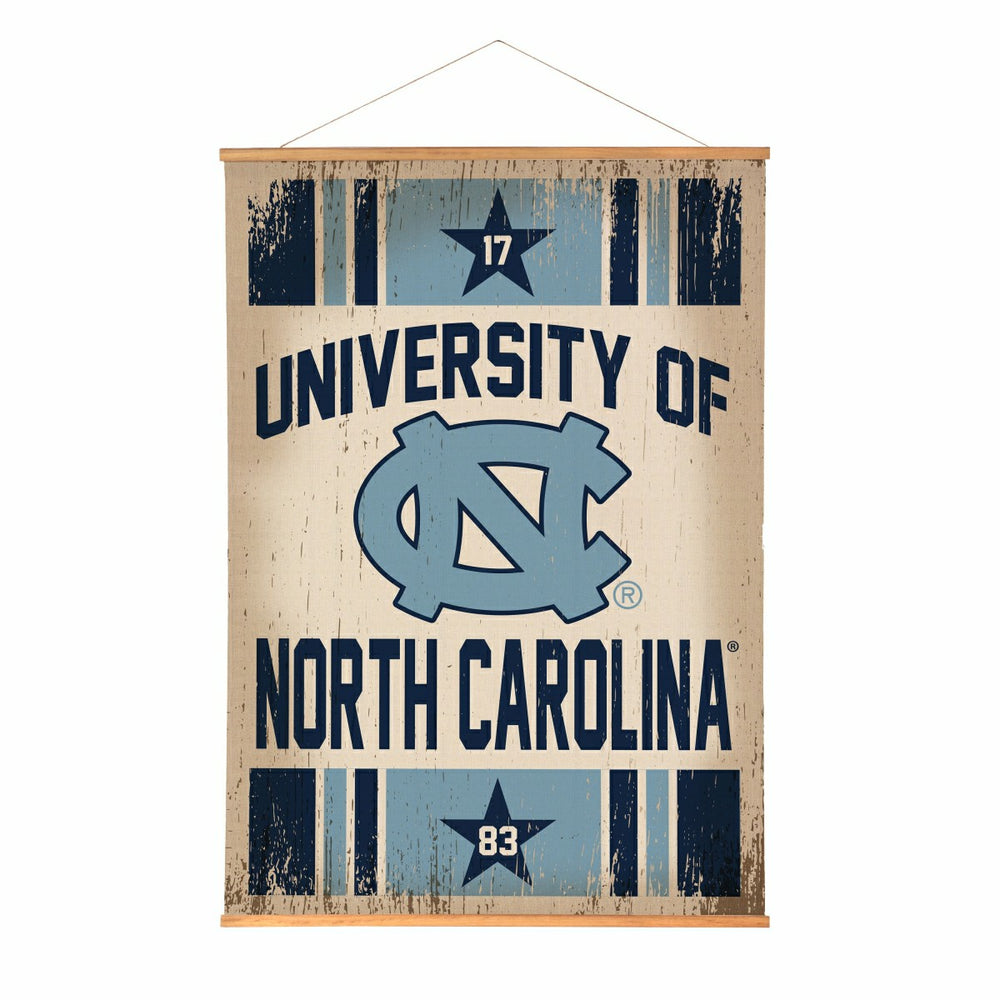 University of North Carolina, Canvas Wall Tapestry, Large, 54x36, Collegiate, Home