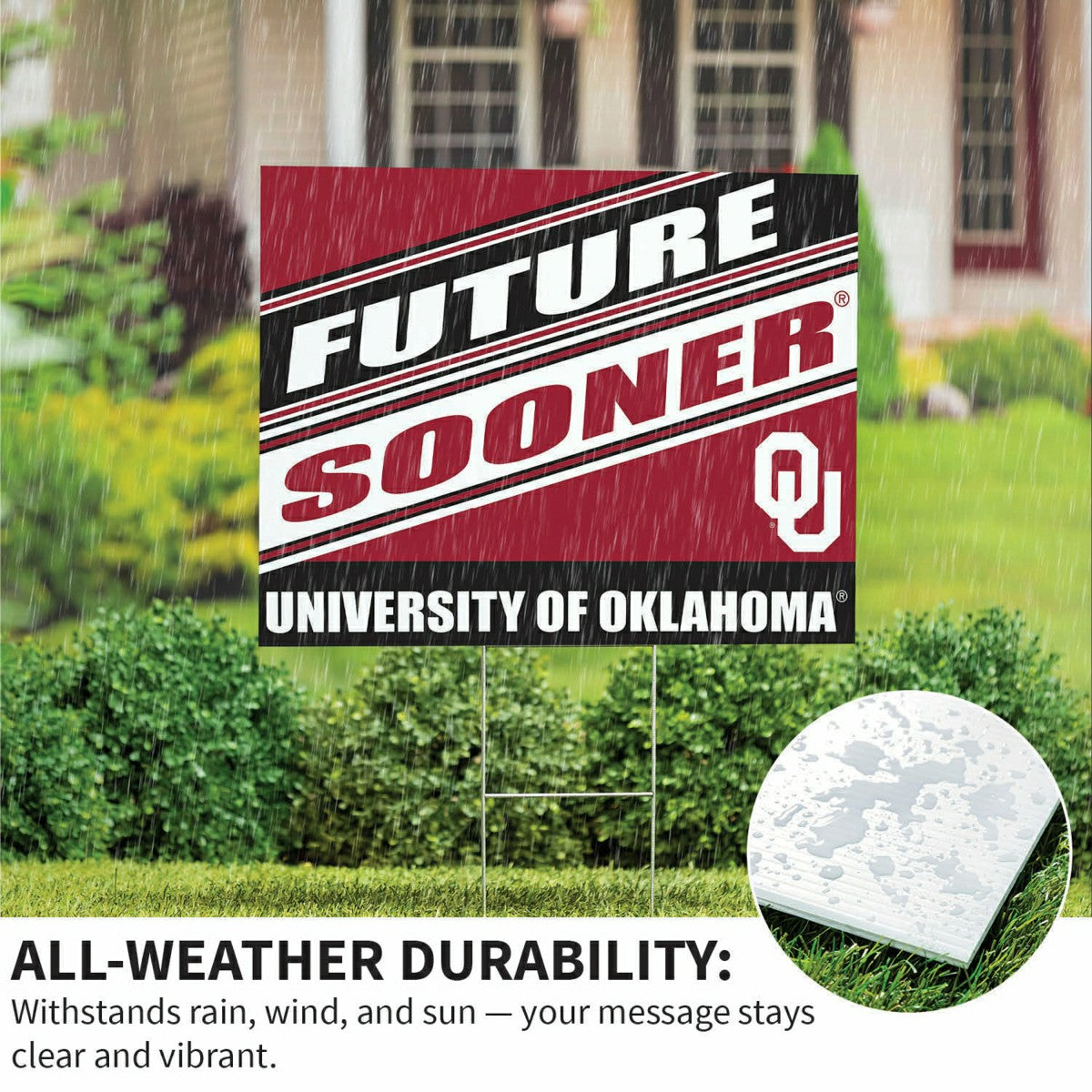 University of Oklahoma Coroplast Yard Sign, Future Student, Collegiate, Home