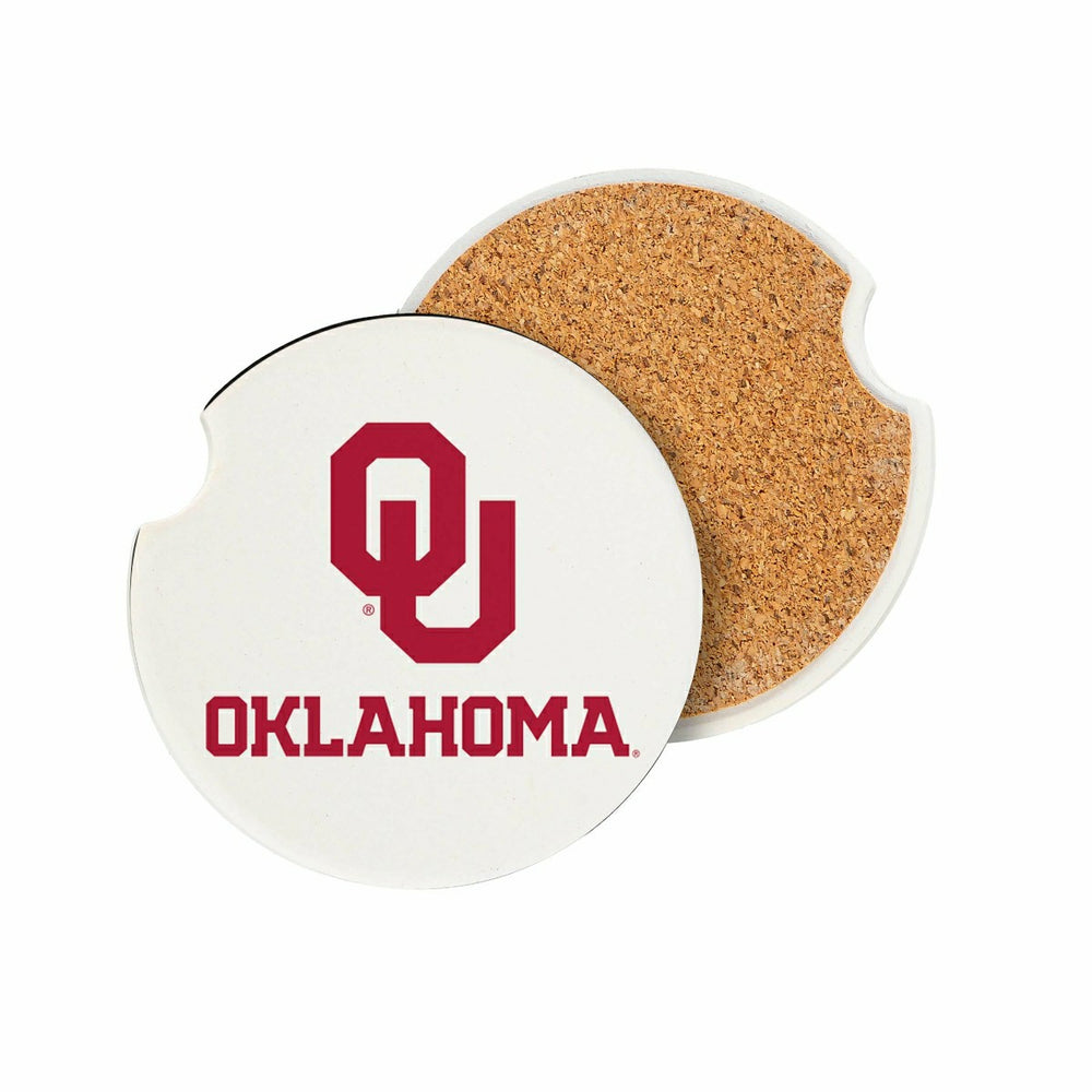 University of Oklahoma Car Coaster Set, 2pc, Collegiate, Home
