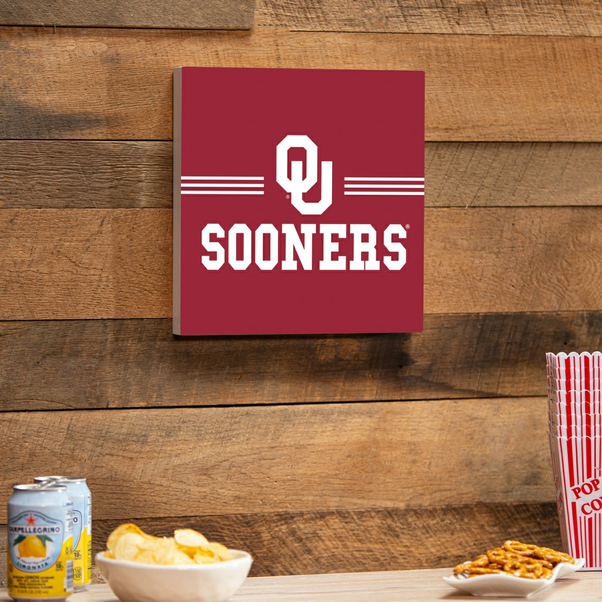 University of Oklahoma Wood Wall Sign, 12x12, Collegiate, Home