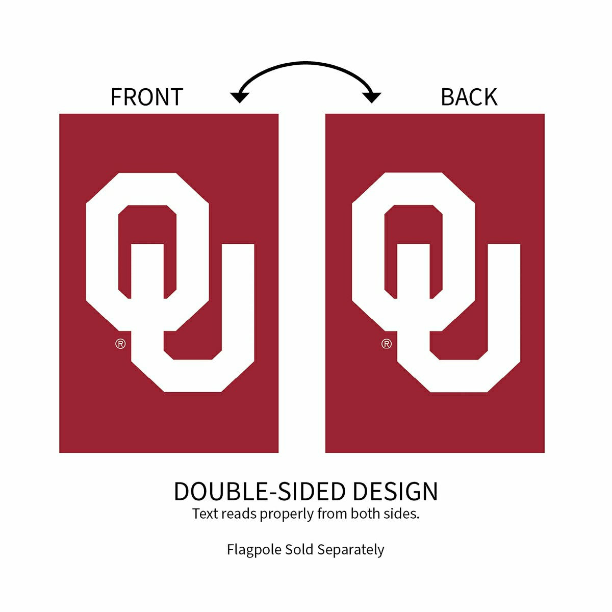 University of Oklahoma Applique House Flag, Collegiate, Home