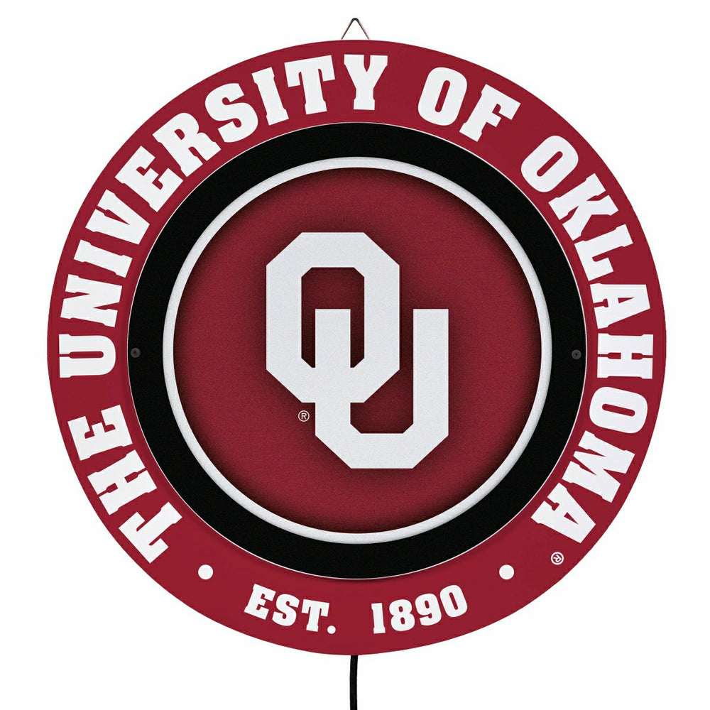 University of Oklahoma, Metal Lite, Round, Collegiate