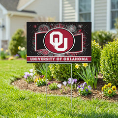 University of Oklahoma Yard Sign, Patriotic, Collegiate, Home