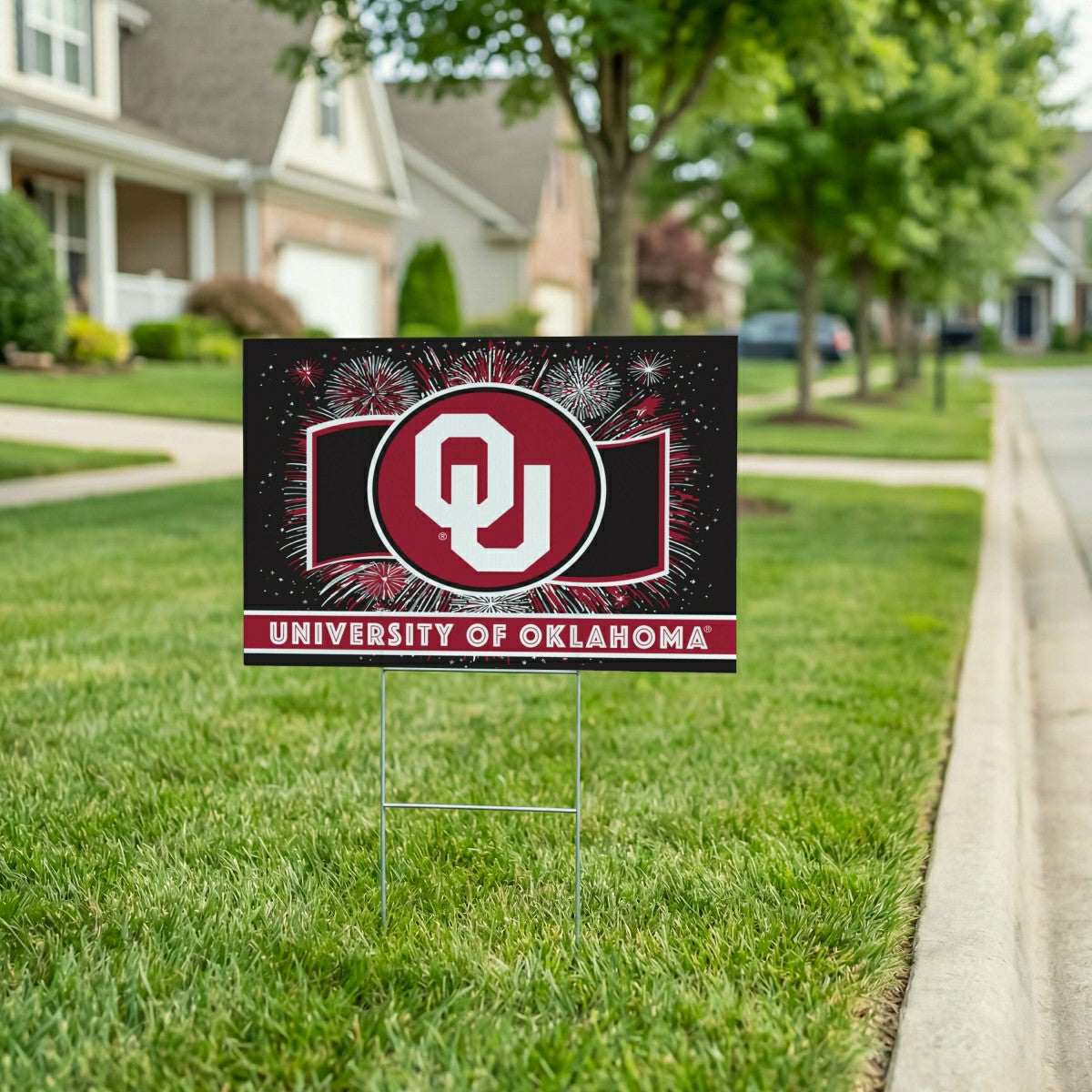University of Oklahoma Yard Sign, Patriotic, Collegiate, Home