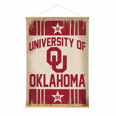 University of Oklahoma, Canvas Wall Tapestry, Large, 54x36, Collegiate, Home