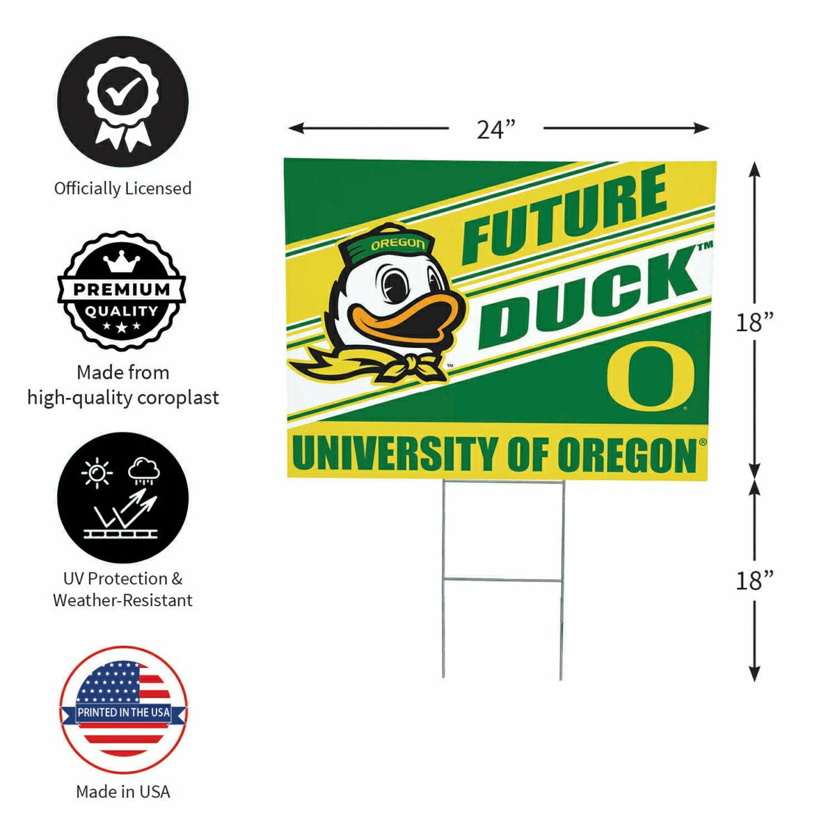 University of Oregon Coroplast Yard Sign, Future Student, Collegiate, Home