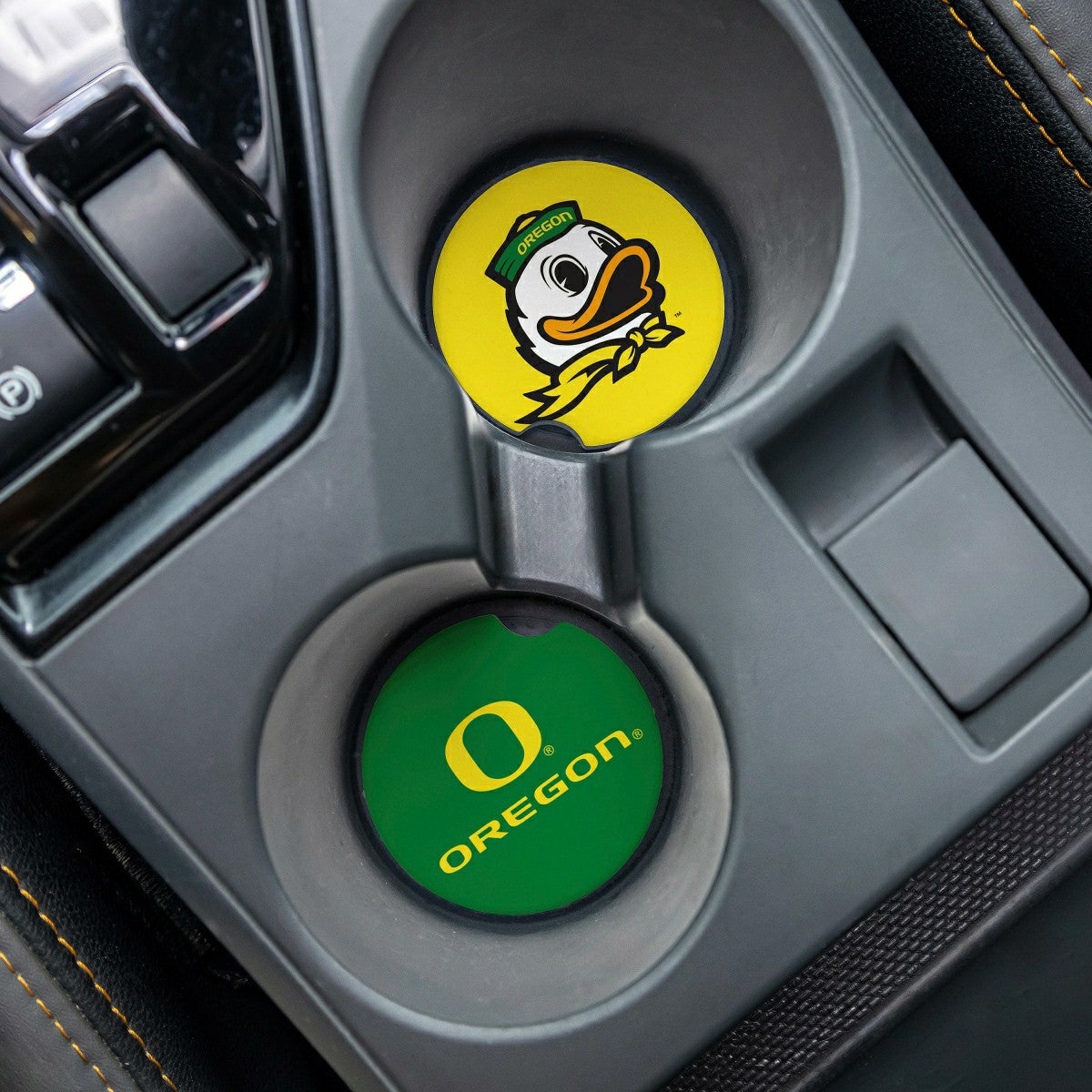 University of Oregon Car Coaster Set, 2pc, Collegiate, Home