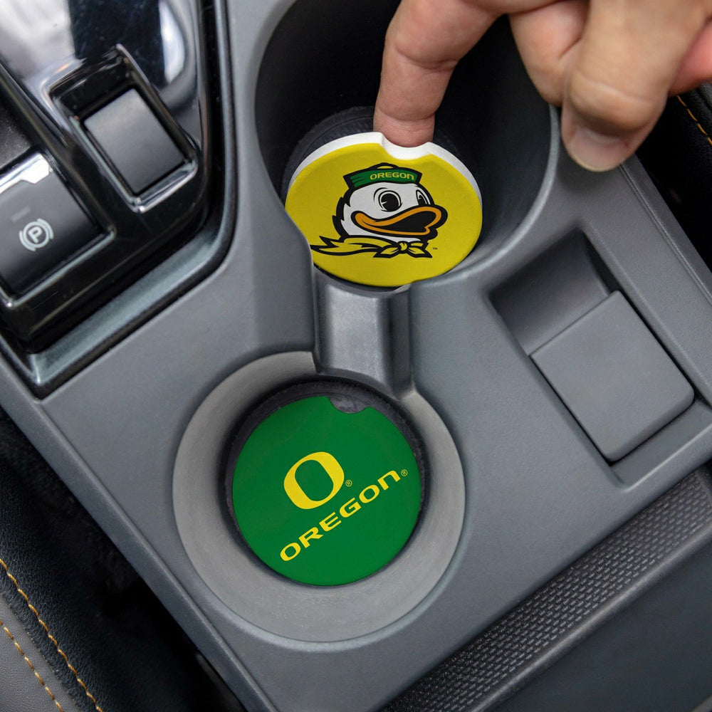 University of Oregon Car Coaster Set, 2pc, Collegiate, Home