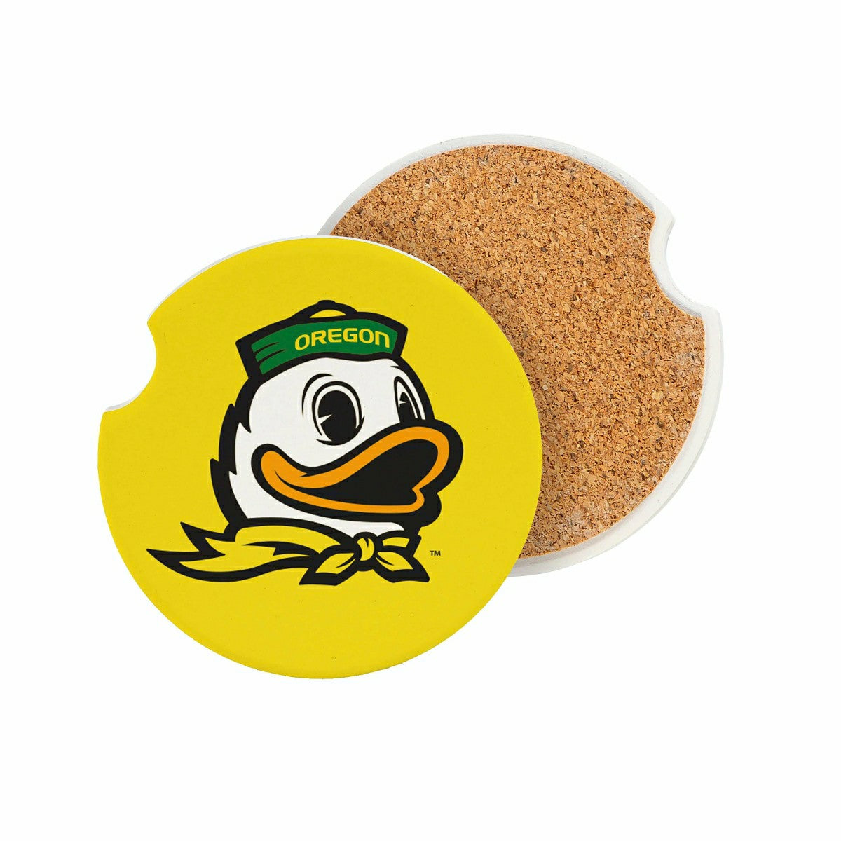 University of Oregon Car Coaster Set, 2pc, Collegiate, Home