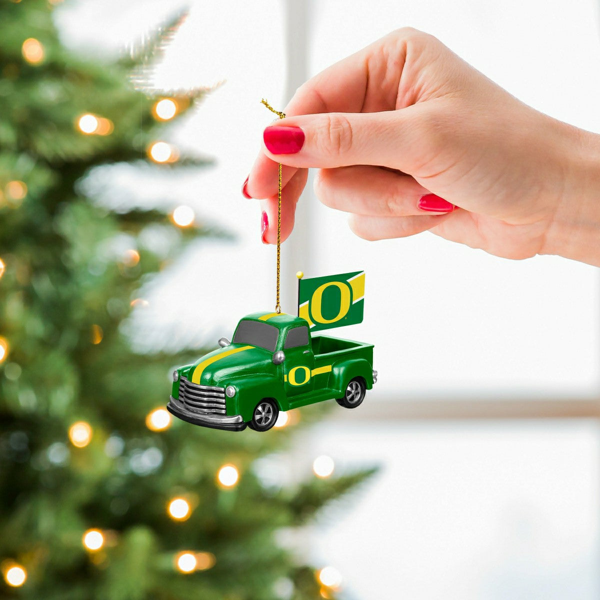 University of Oregon Rally Truck Ornament, Set of 2, Collegiate, Home
