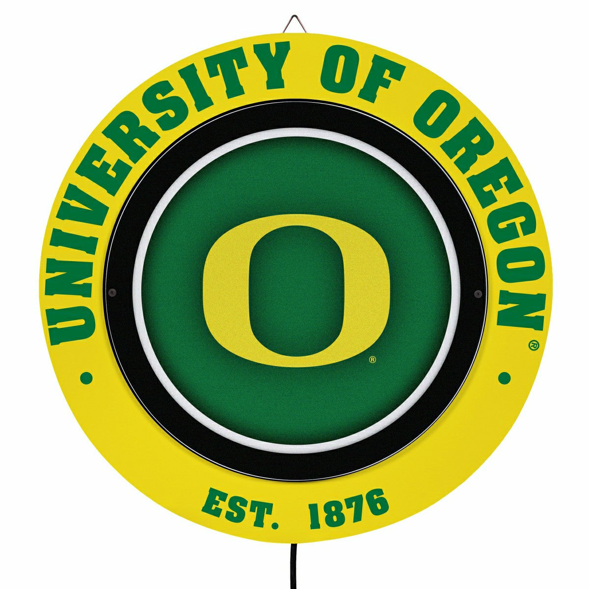 University of Oregon, Metal Lite, Round, Collegiate