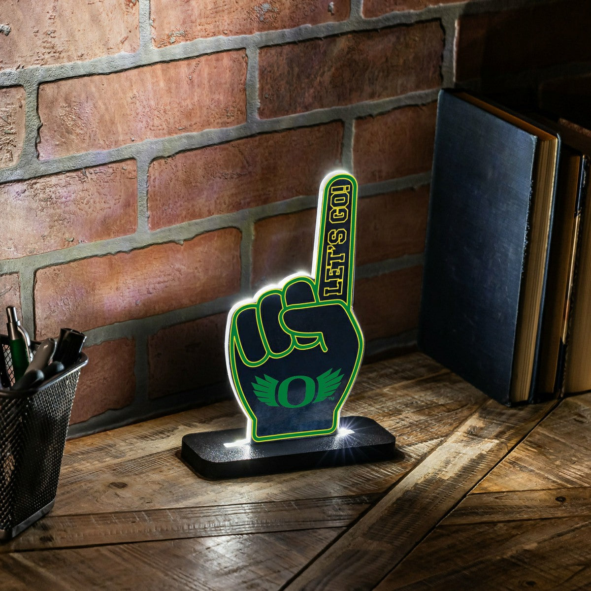 University of Oregon College Foam Finger Desklite LED Décor, Collegiate, Home
